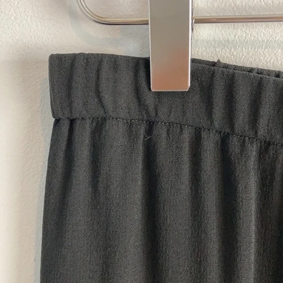 Eileen Fisher Black SILK Wide Leg Crop Pants PS - Picture 4 of 6